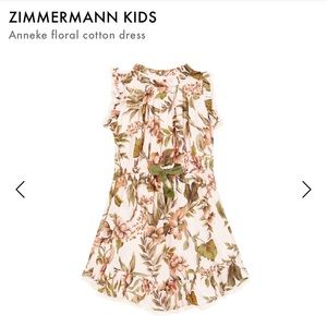 Zimmermann Kids Girls Anneke Flip Dress in Iris Floral